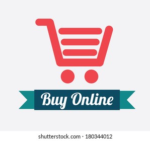 shopping design over gray background vector illustration