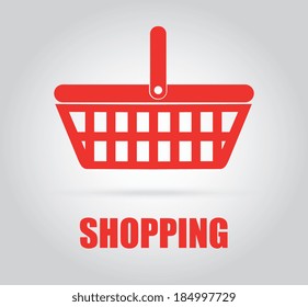 Shopping design over gray background, vector illustration