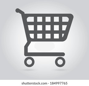 Shopping design over gray background, vector illustration