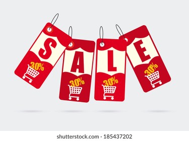 Shopping design over gray background ,vector illustration