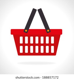 Shopping design over gray background, vector illustration