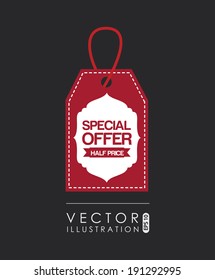 Shopping design over gray background, vector illustration