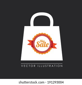 Shopping design over gray background, vector illustration