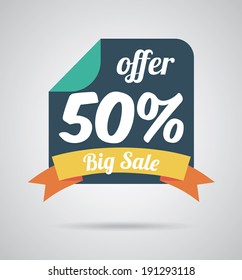 Shopping design over gray background, vector illustration
