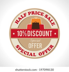 Shopping design over gray background, vector illustration