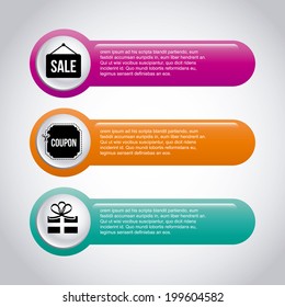 Shopping design over gray background, vector illustration