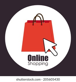 Shopping design over gray background, vector illustration