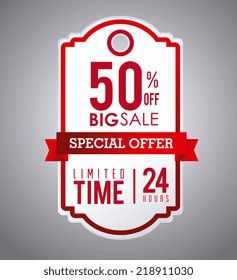 Shopping design over gray background, vector illustration