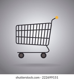 Shopping design over gray background, vector illustration