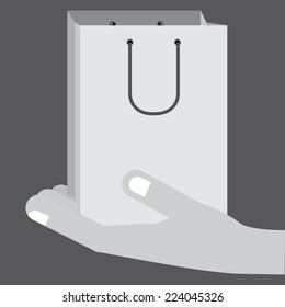 Shopping design over gray background, vector illustration