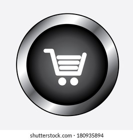 shopping design over gray white background vector illustration