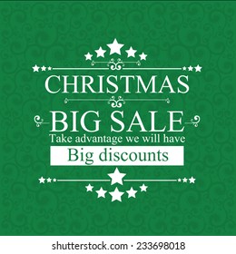 Shopping design over green background, vector illustration.