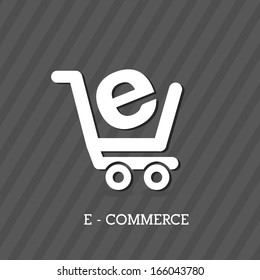 shopping  design over lineal  background. vector illustration