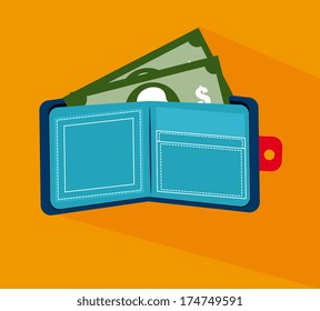 shopping design over orange  background vector illustration