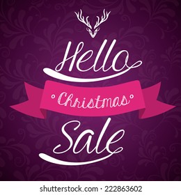 Shopping design over purple background, vector illustration