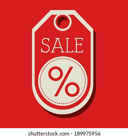Shopping design over red background, vector illustration