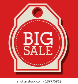 Shopping design over red background, vector illustration