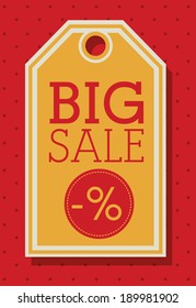 Shopping design over red background, vector illustration