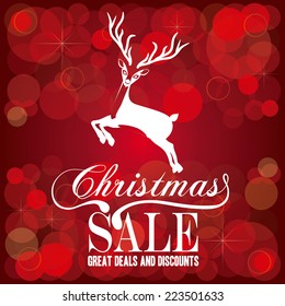 Shopping design over red background, vector illustration
