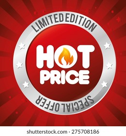 Shopping design over red background, vector illustration.