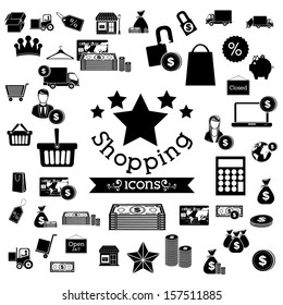 shopping design over white background vector illustration