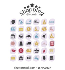 shopping design over white background vector illustration