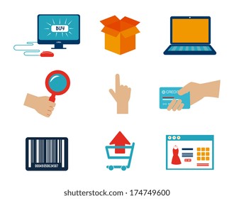 shopping design over white  background vector illustration