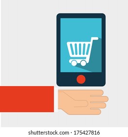 shopping design over  white background vector illustration