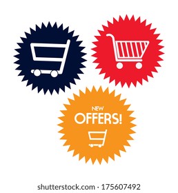 shopping design over white background vector illustration