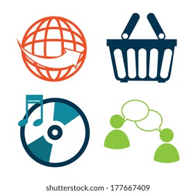 shopping design over  white background vector illustration