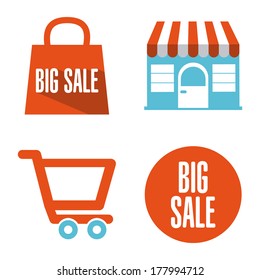 shopping design over white  background vector illustration