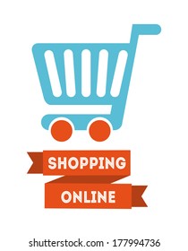 shopping design over  white background vector illustration