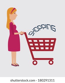 shopping  design over white  background vector illustration