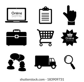 Shopping design over white background, vector illustration