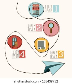 Shopping design over white background, vector illustration