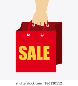 Shopping design over white background, vector illustration