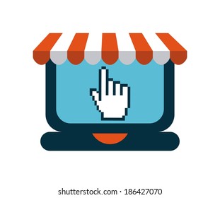 Shopping design over white background, vector illustration