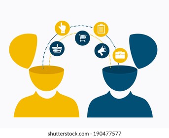 Shopping design over white background, vector illustration