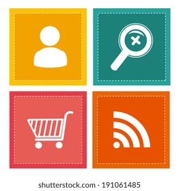 Shopping design over white background, vector illustration