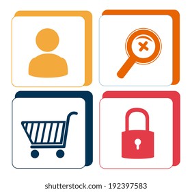 Shopping design over white background, vector illustration