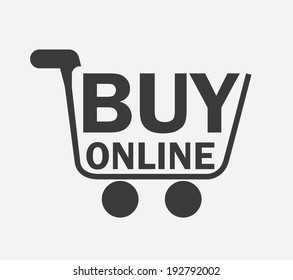Shopping design over  white background, vector illustration