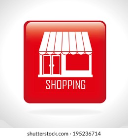 Shopping design over white background, vector illustration