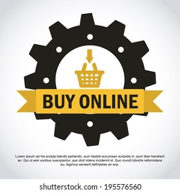 Shopping design over white background, vector illustration