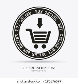 Shopping design over white background, vector illustration
