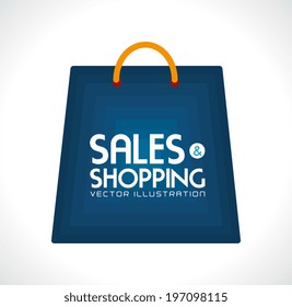 Shopping design over white background, vector illustration