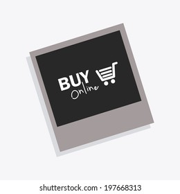Shopping design over white background, vector illustration