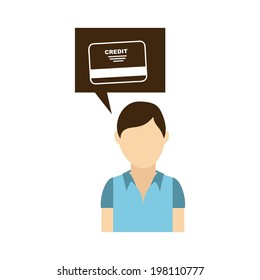 Shopping design over white background, vector illustration