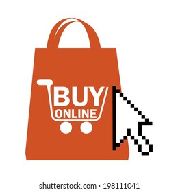 Shopping design over white background, vector illustration