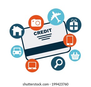 Shopping design over white background, vector illustration