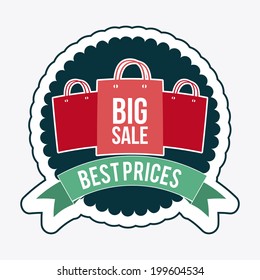 Shopping design over white background, vector illustration
